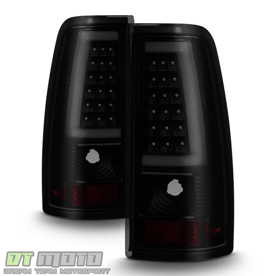 Lâmpadas traseiras tubulares de LED Black Smoke 1999-2006 GMC Sierra 99-02 Chevy Siverado - Imagem 2 de 4
