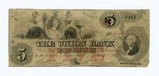 1860 $5 The Union Bank - Haverhill, MASSACHUSETTS (CTFT.) Note