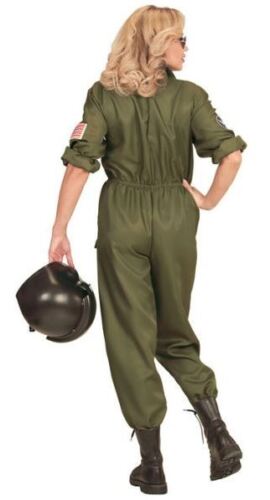PILOT PILOTIN Deluxe Kampfjet Partner Damen Herren Kostüm Piloten Jet Karneval - Bild 4 von 9