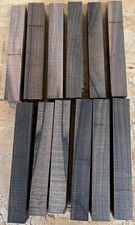 12 EBONY PEN BLANKS WOOD TURNING MALAYSIAN BLACKWOOD EXOTIC 7/8 X 1 X 6" 6322-5