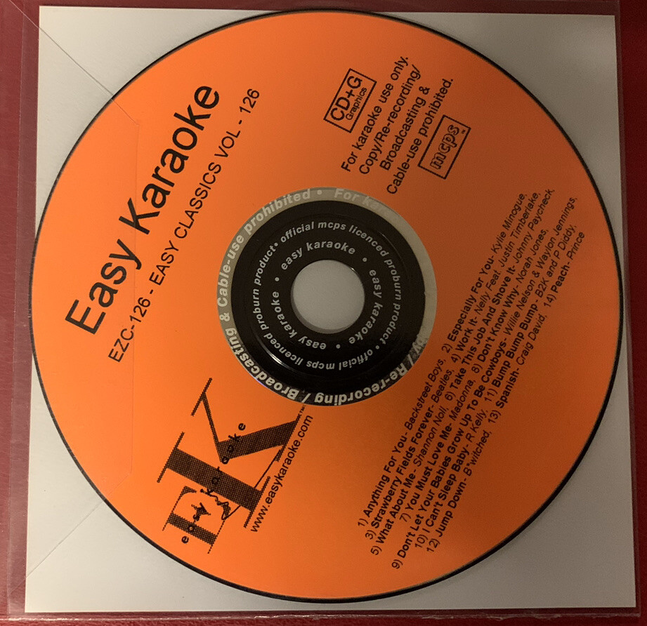 Easy Karaoke Classics EZC126 CDG Disc eBay