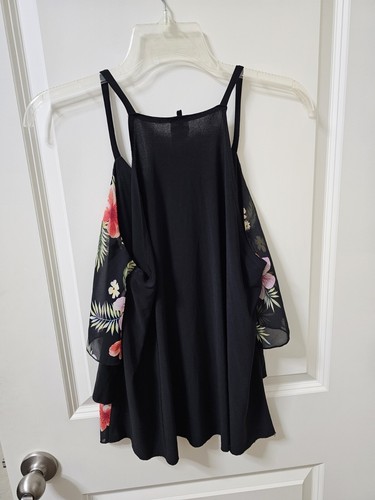 Blusa floral azul:m sin mangas para mujer mediana - Imagen 4 de 4