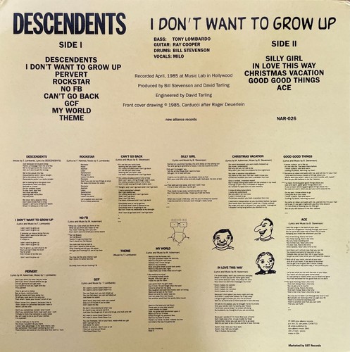 DESCENDENTS – I Dont Wanna Grow Up LP - Foto 2 di 2