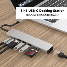 USB-C3.1 Ethernet LAN RJ45 Adapter USB HUB Card Reader 4K/2K HDMI PC Mac Android
