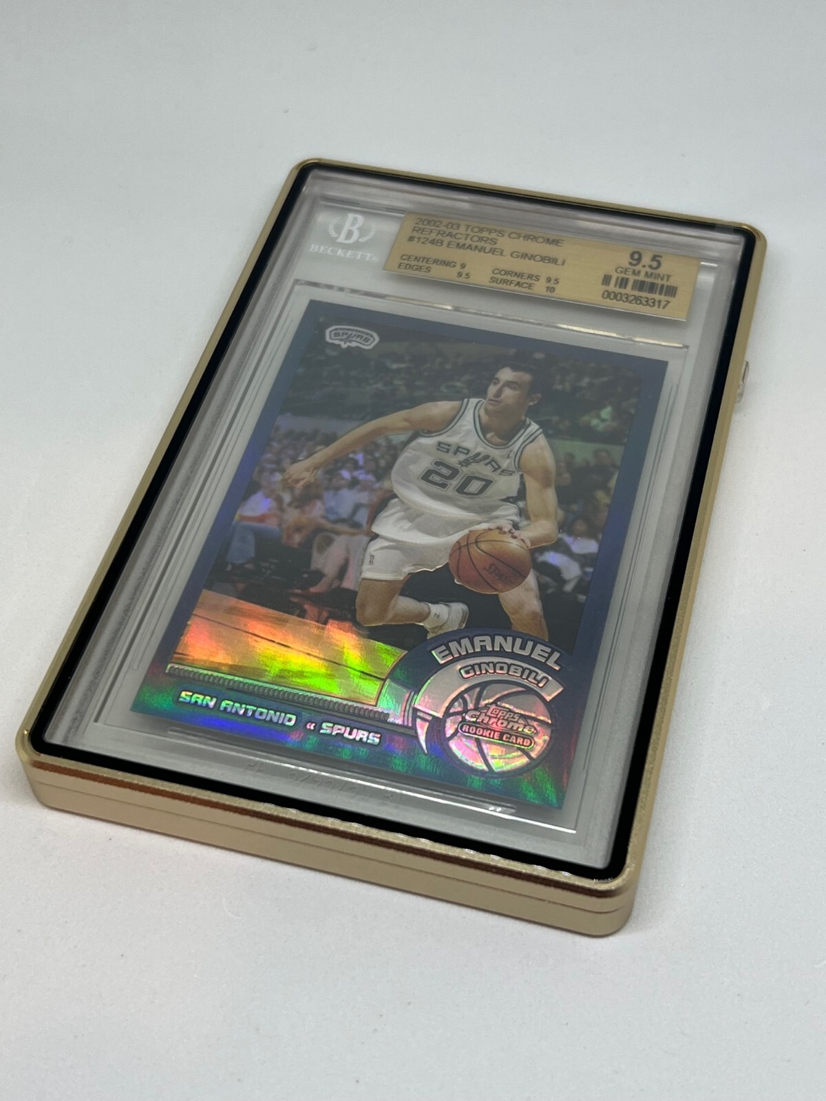 2002 Topps Chrome Emanuel Manu Ginobili Refractor Rookie RC BGS 9.5