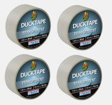 4  DUCK Tape Duct Clear TRANSPARENT Indoor/Outdoor Easy Tear 1.88" W x 20 yd. L
