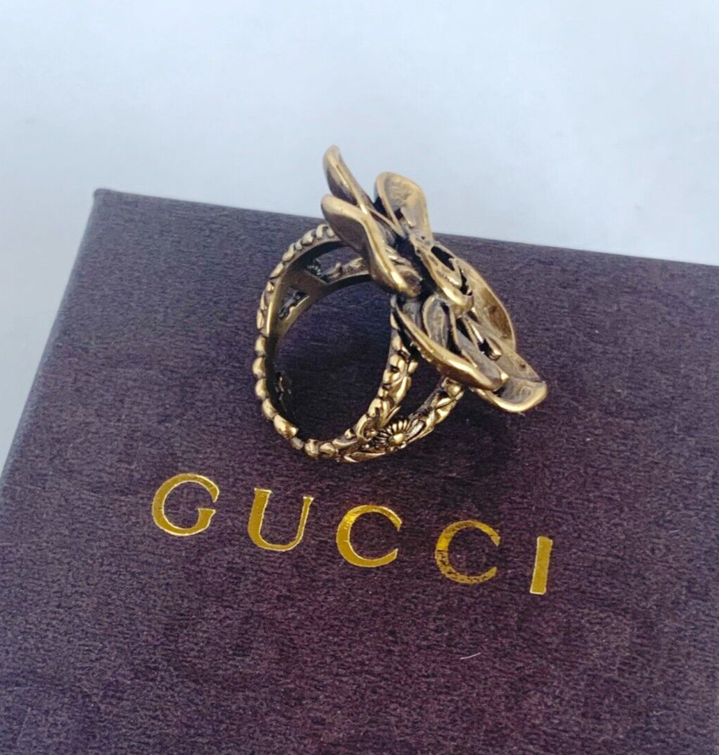 Gucci Flower Interlocking Ring (Adjustable) Aged … - image 8
