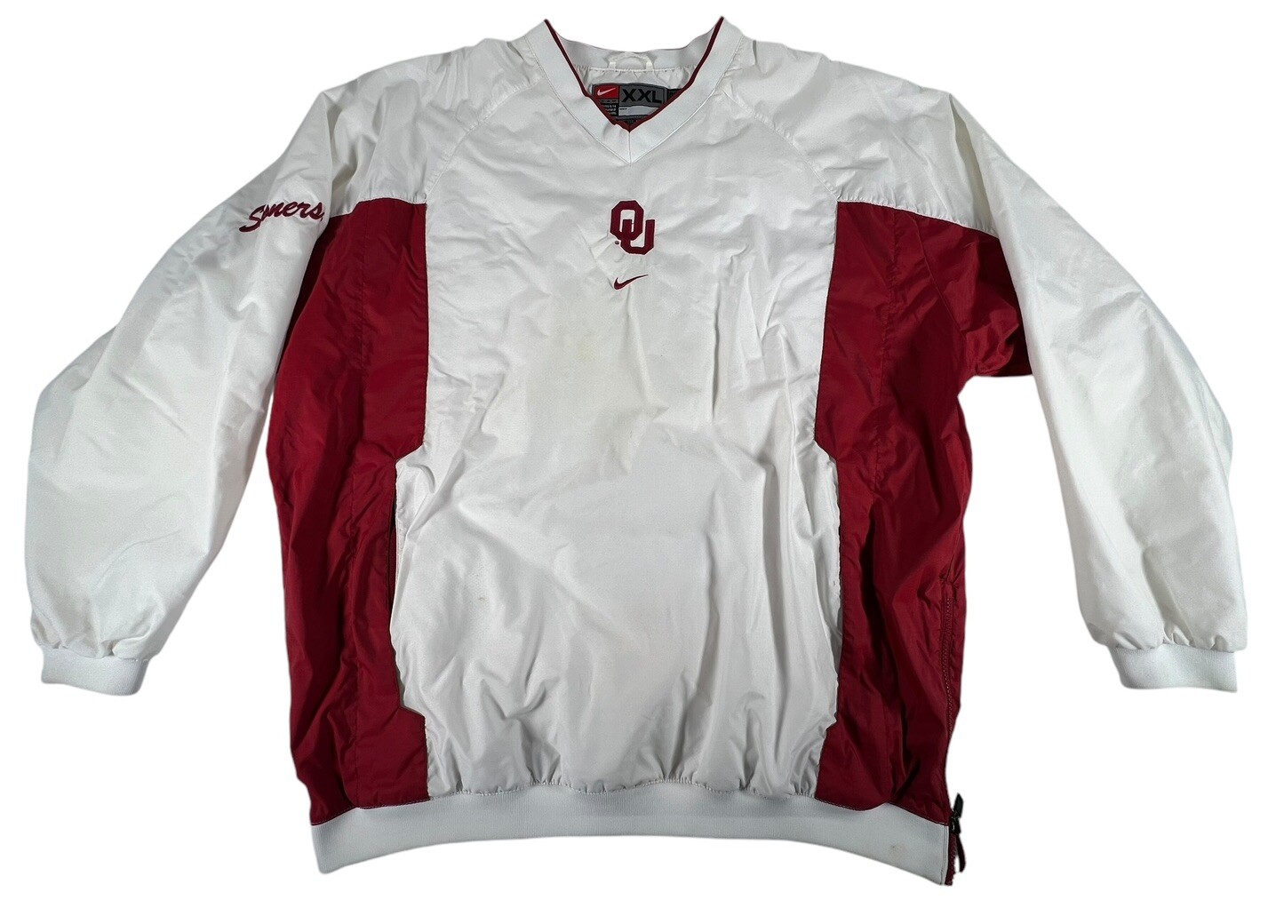 SACAI X NIKE Giacca pullover autentica Oklahoma University Sooners Nike Team Apparel taglia 2XL
