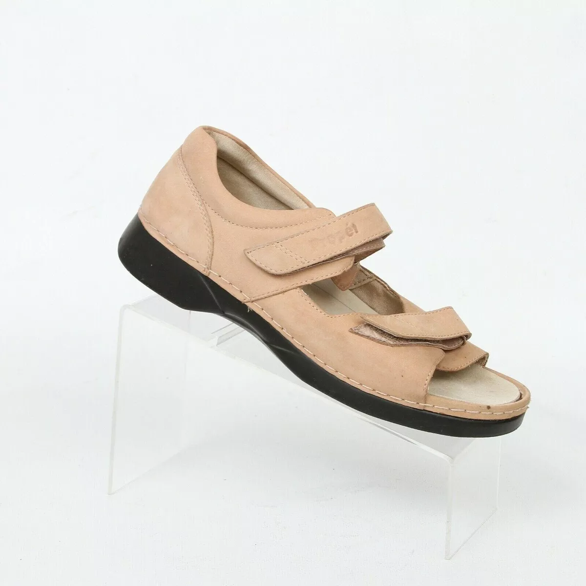 Propet Pedic Walker Brown Leather Strappy Sandal Shoes Womens 9.5