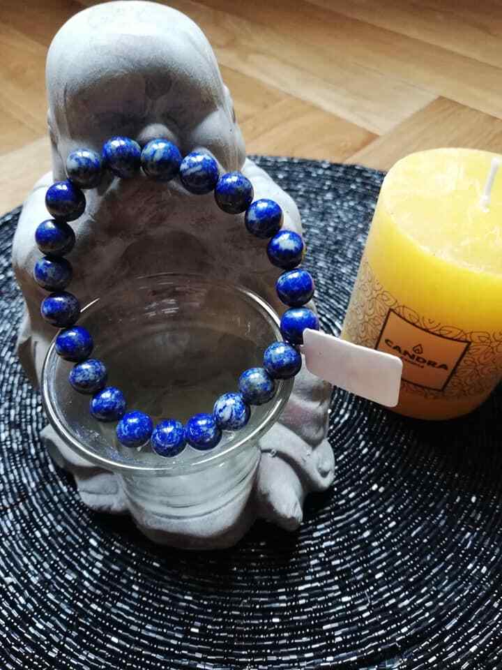 Bracelet Perles Naturelles Lapis Lazuli 8mm Lithothérapie Véritable - 4