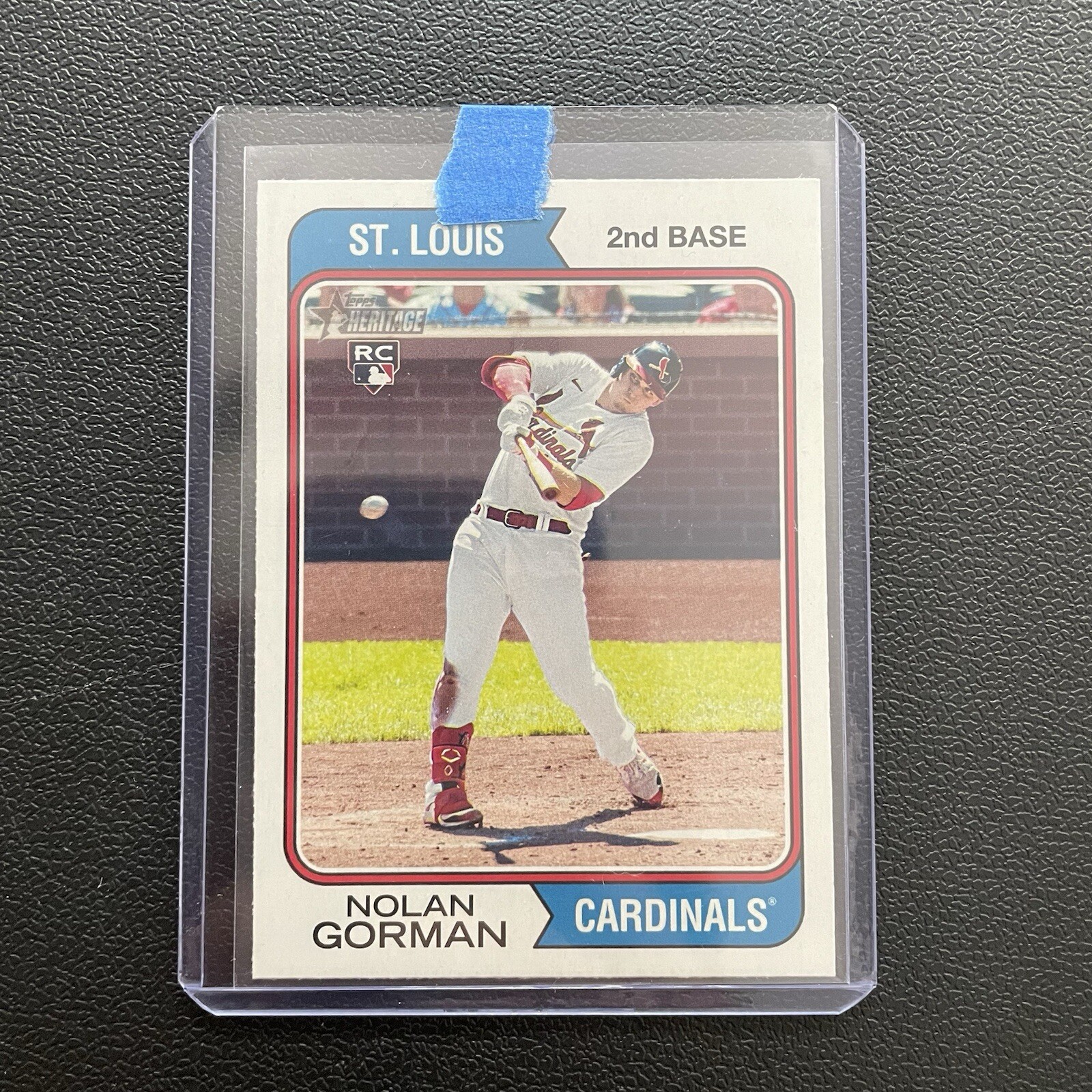2023 Topps Heritage Nolan Gorman #19 Image Variation RC SP St Louis Cardinals