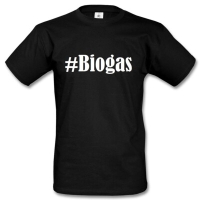 T-Shirt #Biogas Hashtag Raute für Damen Herren und Kinder