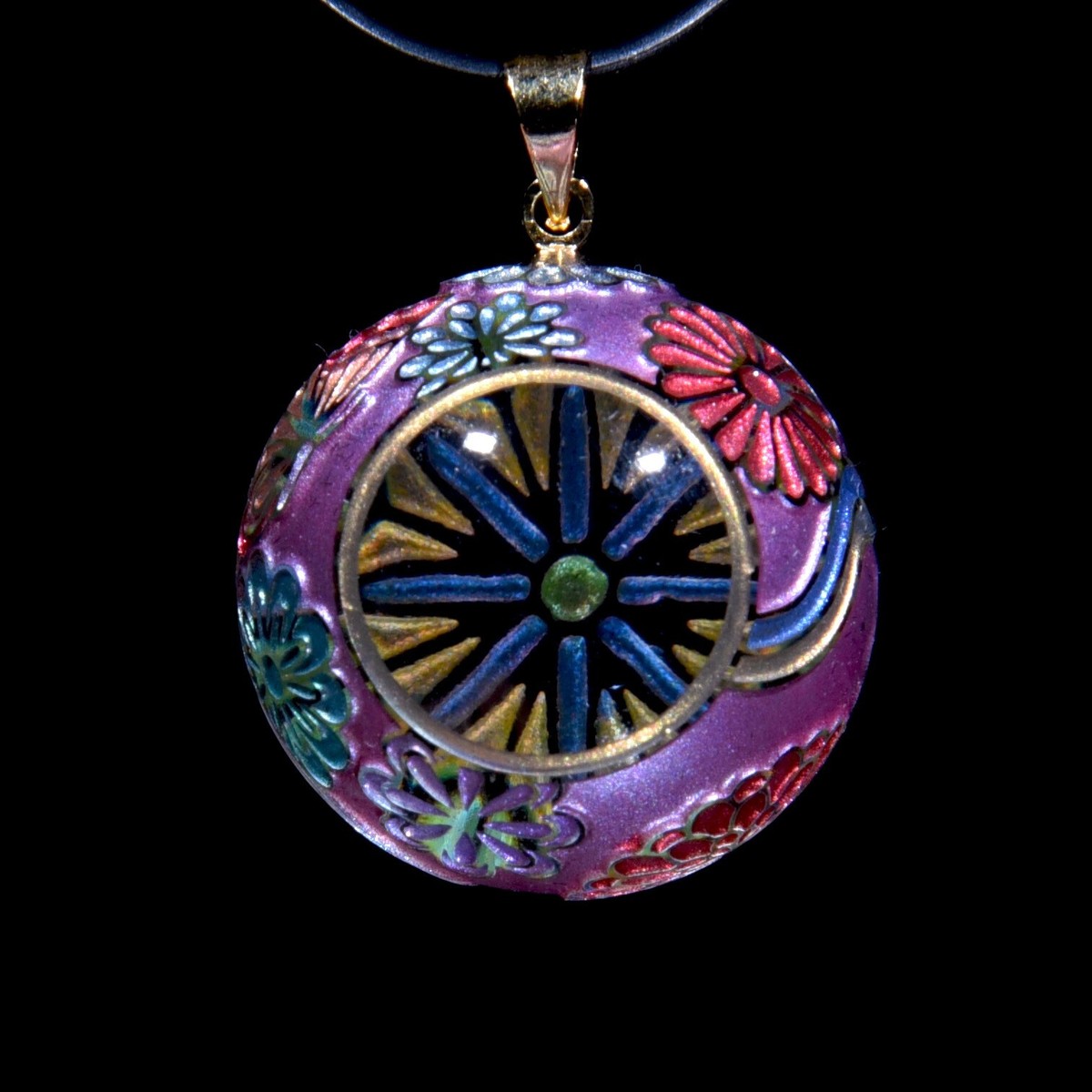 German kaleidoscope glass pendant top.2 German kaleidoscope glass pendant top.2