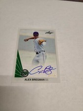 2015 Leaf 25th Baseball Clear Green SN#9/10 Alex Bregman #AB1 Auto Astros