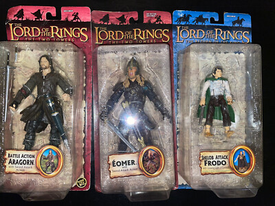 Lord of the Rings Aragorn Battle Eomer Shelob Frodo Action Figure Toy Biz