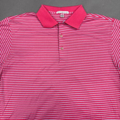 Peter Millar Polo Shirt Mens Medium Red Golf Driv… - image 1