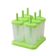 6 Cell Popsicle Frozen Ice Maker Lolly Cream Diy Pop Mold Mould Tray Pan Kitchen