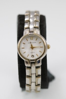 Majestron Watch Women Stainless Silver Gold Steel WR Battery Date White Quartz