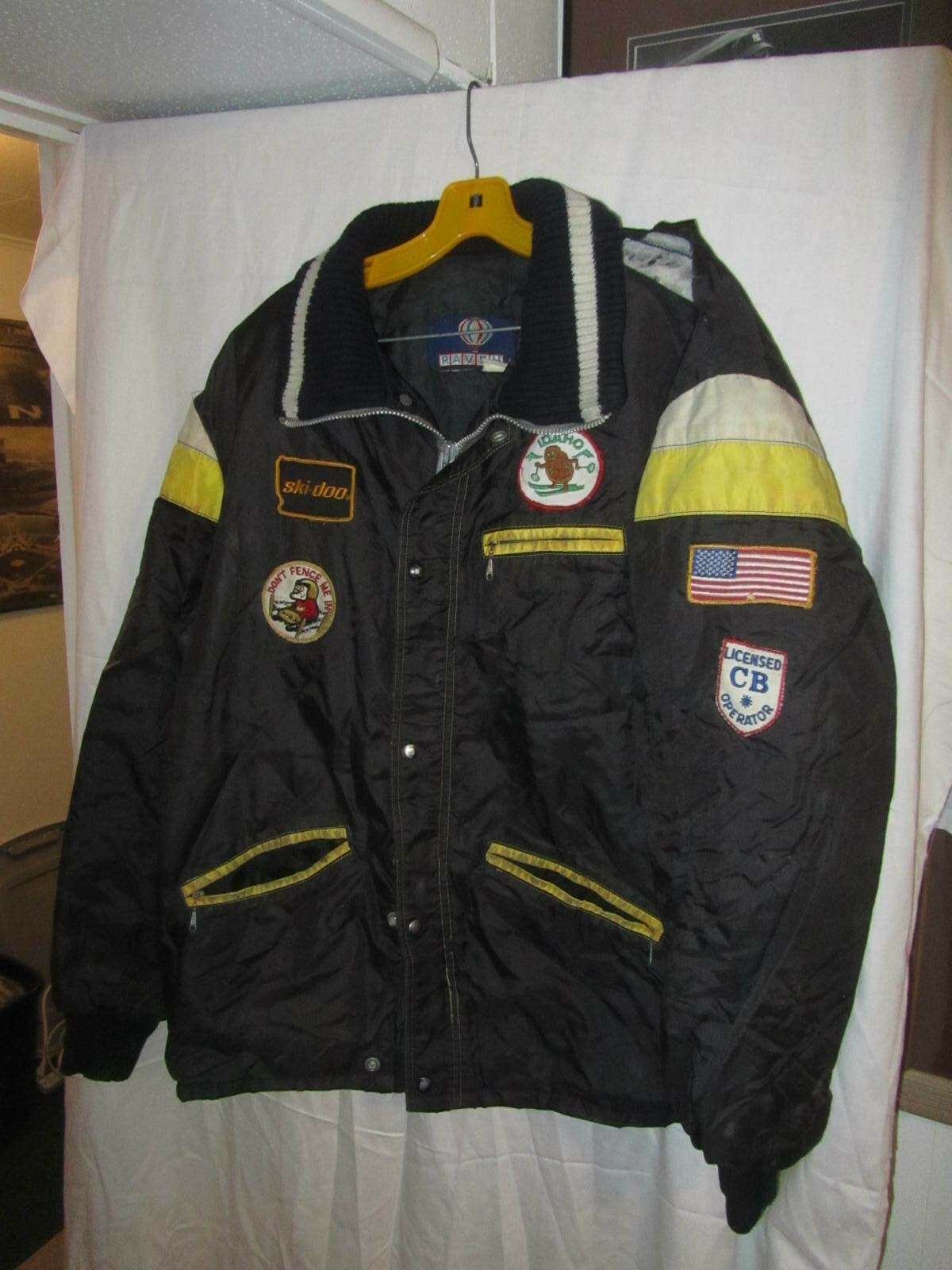 VINTAGE RAVEN SNOWMOBLE SKIDOO BOMBARDIER JACKET … Gem
