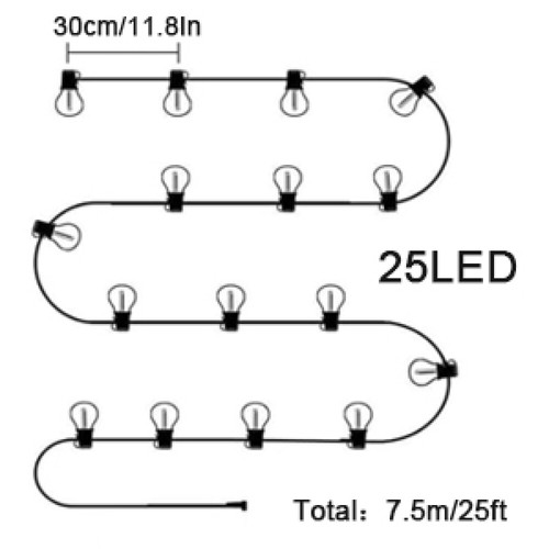 LED Lichterkette Außen G40 Glühbirnen Strom Garten Beleuchtung Balkon Zelt Deko, - Bild 11 von 18