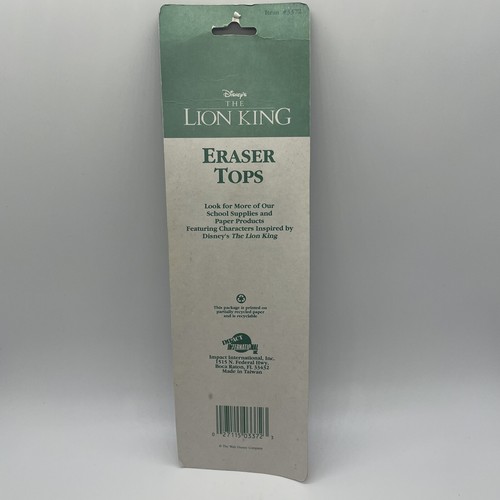 Vintage Disney The Lion King Pencil With Simba Eraser Top Sealed Taiwan - Picture 2 of 8