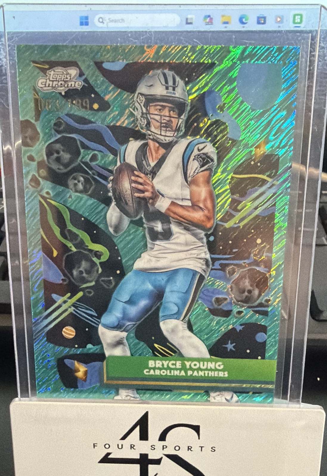 2025 Topps Cosmic Chrome - Bryce Young #13 Aqua Equinox Refractor /199