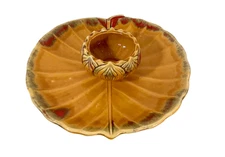 Mid Century Ceramic Chip and Dip Tray