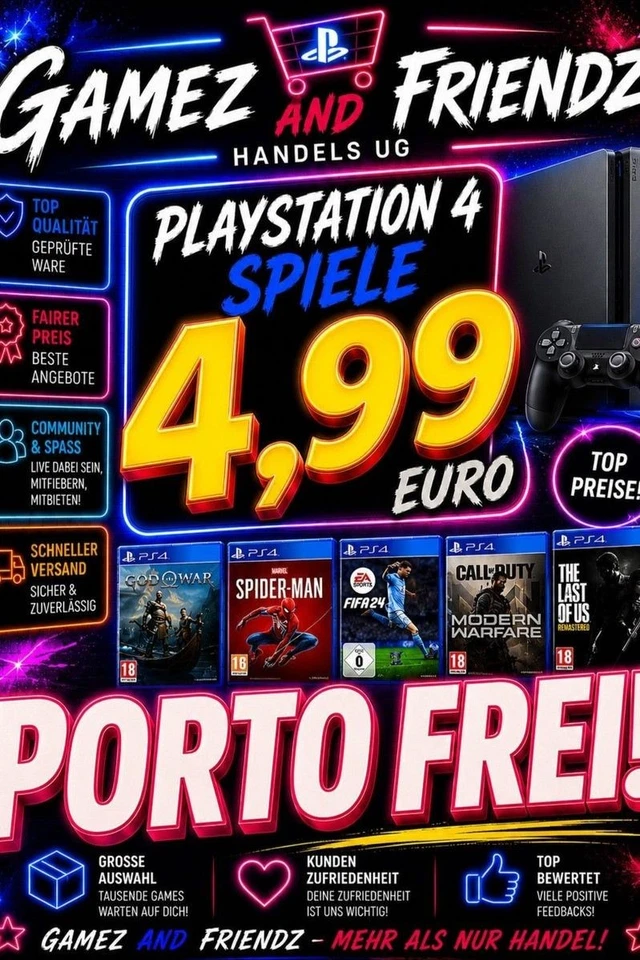 [Entwurf] Playstation 4 Spiele 4,99 Portofrei