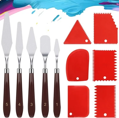 Hejo 11 Stück Spachtel Set Acrylmalerei, Palettenmesser Acrylmalerei Set, 5 - Bild 1 von 4