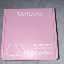 TAHUJIU Push-Up Self-Adhesive Bra Inserts 2 Cup Size Beige One Size