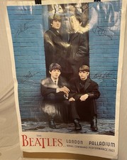 The Beatles 1964 London Palladium Vintage Poster 24x36 Reprint 1987
