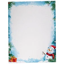 60 Sheets 8.5x11 Inch Christmas Stationary Paper Decorative Writing Paper