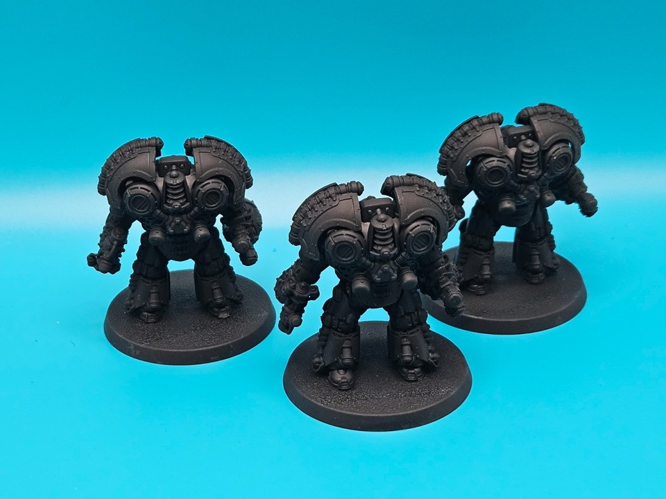 Saturnine Terminators Warhammer - Per Horus Heresy - 4 Miniature In Plastica Da Personalizzare Kit Modellismo Plastica Personalizzabile