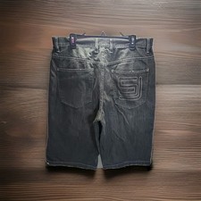 Vtg Sean John Shorts Mens 36 Charcoal Baggy Skater Y2K Hip Hop Denim Jean Adult