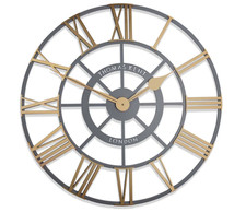 Thomas Kent Clocks Brass 24 Inch Evening Star Grand Wall Clock