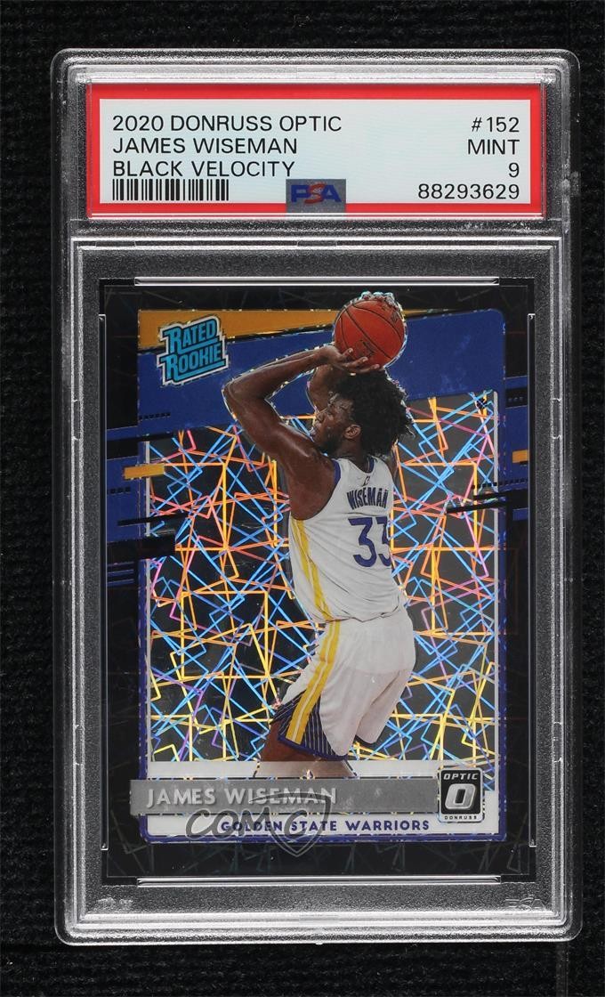 2020 Panini Donruss Optic Black Velocity Prizm 4/39 James Wiseman PSA 9 MINT i5f