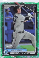 Kemp Alderman 2024 Bowman #BCP-82 Chrome Prospects Lunar Glow Refractors