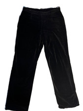 Vintage Y2K Whimsigoth Velvet Women Pants Express Black 13/14 REG VTG 90s