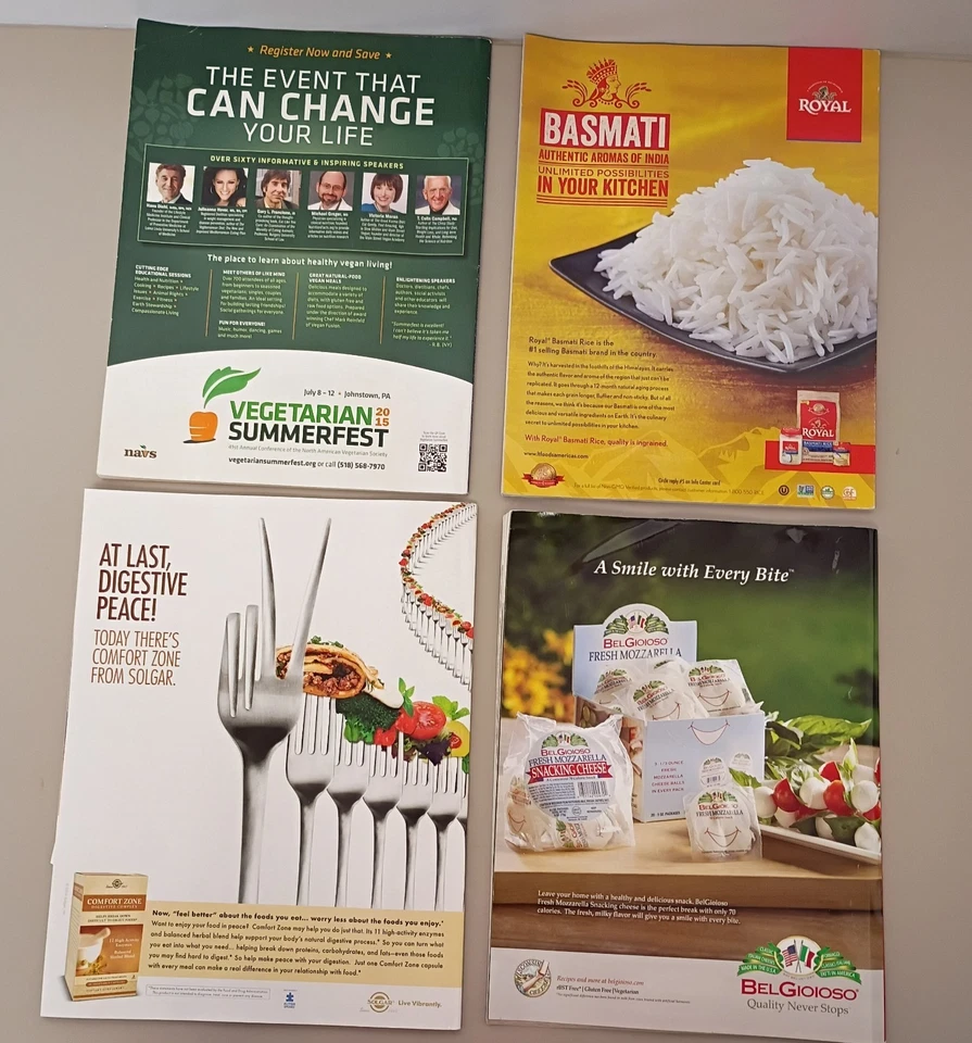 Lot of 4 Vegetarian Times Magazine 2014, 2015, 2016 Meals healthy food - Image 3 of 3