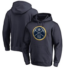 Men's Navy Denver Nuggets Static Logo Pullover Hoodie