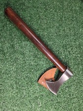 HAND FORGED Carbon Steel Viking VALHALLA Axe Tomahawk Throwing Axe+Sheath IS6137