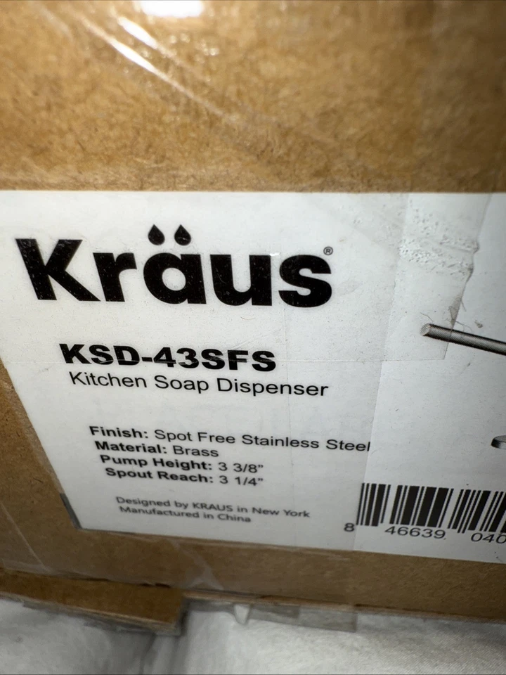 Dispensador de jabón montado en cubierta Kraus KSD-43 SFS Foto 2 de 4