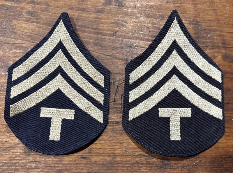 WWII U.S. Army Tech Sgt Chevrons - Pair