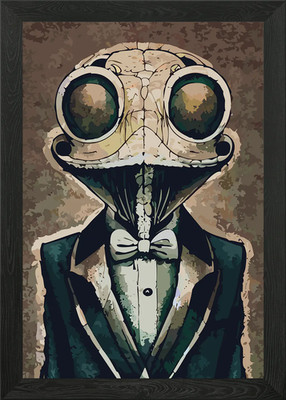 Frosch der Schurke gerahmtes Wandbild Poster Leinwanddruck Bild