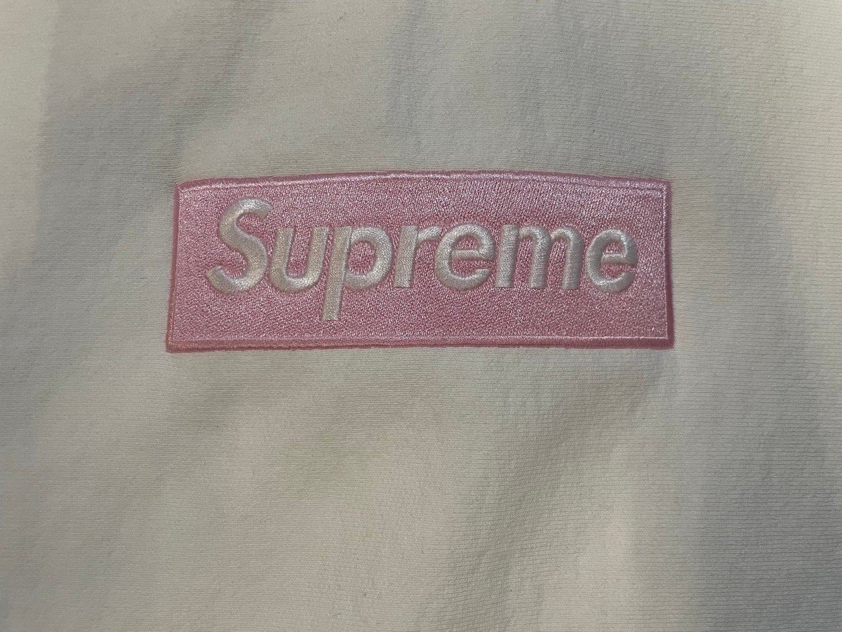 Supreme Box Logo Hoodie White Pink (FW25) Size Large L Bogo DS New