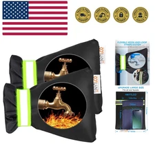 2Pack Outdoor Faucet Covers for Winter,8.3" H x 6.7" W Hose Bib Covers for Wi...