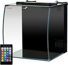 8.6 Gallon Bow Front Glass Aquarium Kit with LED Light & Filter