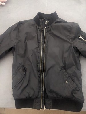 H&M Pilotenjacke, Bomberjacke, Gr. 146, schwarz