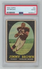 1958 Topps #62 Jim Brown Rookie PSA 2 Browns NFL Legend