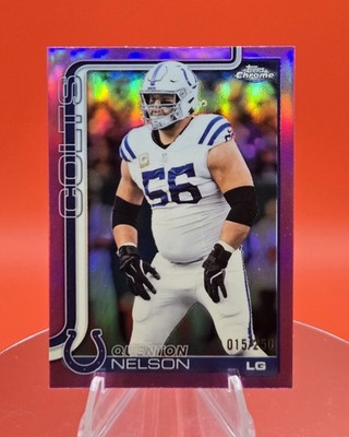 2025 Topps Chrome Quenton Nelson Pink Refractor /250 Indianapolis Colts #144